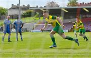 14 May 2022; Eoin Murphy of Rockmount AFC celebrates after scoring his side's first goal during the FAI Centenary Intermediate Cup Final 2021/2022 match between Rockmount AFC and Bluebell United at Turner's Cross in Cork. Photo by Seb Daly/Sportsfile