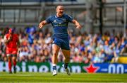 14 May 2022; James Lowe of Leinster reacts during the Heineken Champions Cup Semi-Final match between Leinster and Toulouse at the Aviva Stadium in Dublin. Photo by Harry Murphy/Sportsfile
