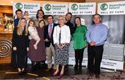 14 May 2022; Basketball Ireland hall of fame inductee Noel Keating, centre, with friends and family during the 2021/22 Basketball Ireland Annual Awards and Hall of Fame ceremony in Dublin on Saturday at Royal Marine Hotel in Dun Laoghaire, Dublin. Photo by Sam Barnes/Sportsfile