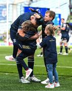 14 May 2022; Jonathan Sexton of Leinster is congratulated by his children Amy, Sophie and Luca after the Heineken Champions Cup Semi-Final match between Leinster and Toulouse at Aviva Stadium in Dublin. Photo by Brendan Moran/Sportsfile