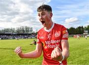 14 May 2022; Ciarán Daly of Tyrone celebrates after his side's victory in the EirGrid GAA Football All-Ireland Under 20 Championship Final match between Kildare and Tyrone at Avant Money Páirc Seán Mac Diarmada, Carrick-on-Shannon in Leitrim. Photo by Piaras Ó Mídheach/Sportsfile