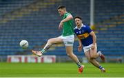 14 May 2022; Iain Corbett of Limerick in action against Mikey O'Shea of Tipperary during the Munster GAA Senior Football Championship Semi-Final match between Tipperary and Limerick at FBD Semple Stadium in Thurles, Tipperary. Photo by Diarmuid Greene/Sportsfile