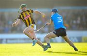 14 May 2022; Eoin Cody of Kilkenny in action against Eoghan O'Donnell of Dublin during the Leinster GAA Hurling Senior Championship Round 4 match between Dublin and Kilkenny at Parnell Park in Dublin. Photo by Stephen McCarthy/Sportsfile