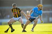 14 May 2022; Cian O'Callaghan of Dublin in action against Walter Walsh of Kilkenny during the Leinster GAA Hurling Senior Championship Round 4 match between Dublin and Kilkenny at Parnell Park in Dublin. Photo by Stephen McCarthy/Sportsfile