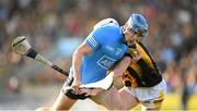 14 May 2022; Rian McBride of Dublin in action against Michael Carey of Kilkenny during the Leinster GAA Hurling Senior Championship Round 4 match between Dublin and Kilkenny at Parnell Park in Dublin. Photo by Stephen McCarthy/Sportsfile