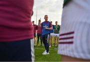 14 May 2022; Westmeath manager Joe Fortune speaks to his team after the Leinster GAA Hurling Senior Championship Round 4 match between Westmeath and Wexford at TEG Cusack Park in Mullingar, Westmeath. Photo by Daire Brennan/Sportsfile