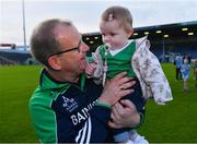 14 May 2022; Limerick manager Billy Lee celebrates with his granddaughter Mila, aged 7 months, after the Munster GAA Senior Football Championship Semi-Final match between Tipperary and Limerick at FBD Semple Stadium in Thurles, Tipperary. Photo by Diarmuid Greene/Sportsfile