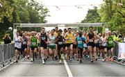 15 May 2022; Runners at the start of the Irish Runner 5k sponsored by Sports Travel International incorporating the AAI National 5k Road Championships at Phoenix Park in Dublin. Photo by Harry Murphy/Sportsfile