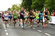 15 May 2022; Runners at the start of the Irish Runner 5k sponsored by Sports Travel International incorporating the AAI National 5k Road Championships at Phoenix Park in Dublin. Photo by Harry Murphy/Sportsfile