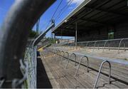 15 May 2022; A view of the empty terraces before the Munster GAA Hurling Senior Championship Round 4 match between Clare and Limerick at Cusack Park in Ennis, Clare. Photo by John Sheridan/Sportsfile
