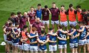 15 May 2022; Westmeath selector John Keane speaks to players in a huddle before the Leinster GAA Football Senior Championship Semi-Final match between Kildare and Westmeath at Croke Park in Dublin. Photo by Piaras Ó Mídheach/Sportsfile