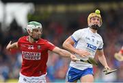 15 May 2022; Jack Prendergast of Waterford in action against Shane Kingston of Cork during the Munster GAA Hurling Senior Championship Round 4 match between Waterford and Cork at Walsh Park in Waterford. Photo by Stephen McCarthy/Sportsfile