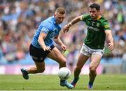 15 May 2022; Ciarán Kilkenny of Dublin in action against Donal Keogan of Meath during the Leinster GAA Football Senior Championship Semi-Final match between Dublin and Meath at Croke Park in Dublin. Photo by Seb Daly/Sportsfile