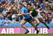 15 May 2022; Con O’Callaghan of Dublin is fouled by Eoin Harkin of Meath, resulting in a penalty, during the Leinster GAA Football Senior Championship Semi-Final match between Dublin and Meath at Croke Park in Dublin. Photo by Seb Daly/Sportsfile