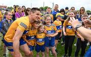 15 May 2022; John Conlon of Clare with supporters after the Munster GAA Hurling Senior Championship Round 4 match between Clare and Limerick at Cusack Park in Ennis, Clare. Photo by Ray McManus/Sportsfile
