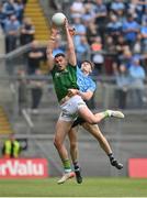 15 May 2022; Bryan Menton of Meath in action against Lee Gannon of Dublin during the Leinster GAA Football Senior Championship Semi-Final match between Dublin and Meath at Croke Park in Dublin. Photo by Seb Daly/Sportsfile