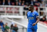 14 May 2022; Tayem Dinamumenga of Bluebell United during the FAI Centenary Intermediate Cup Final 2021/2022 match between Rockmount AFC and Bluebell United at Turner's Cross in Cork. Photo by Seb Daly/Sportsfile