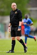 14 May 2022; Referee Alan McDonagh during the FAI Centenary Intermediate Cup Final 2021/2022 match between Rockmount AFC and Bluebell United at Turner's Cross in Cork. Photo by Seb Daly/Sportsfile