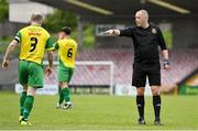 14 May 2022; Referee Alan McDonagh during the FAI Centenary Intermediate Cup Final 2021/2022 match between Rockmount AFC and Bluebell United at Turner's Cross in Cork. Photo by Seb Daly/Sportsfile