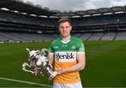 20 May 2022; Johnny Moloney of Offaly during the Tailteann Cup launch at Croke Park in Dublin. Photo by Piaras Ó Mídheach/Sportsfile