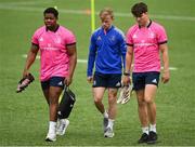 16 May 2022; Leinster players, from left, Temi Lasisi, Ben Murphy and Max O'Reilly during Leinster rugby squad training at Energia Park in Dublin. Photo by Harry Murphy/Sportsfile