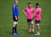 16 May 2022; Leinster players, from left, Devin Toner, Peter Dooley and Josh Murphy during Leinster rugby squad training at Energia Park in Dublin. Photo by Harry Murphy/Sportsfile