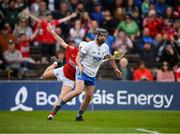15 May 2022; Patrick Curran of Waterford in action against Luke Meade of Cork during the Munster GAA Hurling Senior Championship Round 4 match between Waterford and Cork at Walsh Park in Waterford. Photo by Stephen McCarthy/Sportsfile
