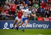 15 May 2022; Patrick Curran of Waterford in action against Luke Meade of Cork during the Munster GAA Hurling Senior Championship Round 4 match between Waterford and Cork at Walsh Park in Waterford. Photo by Stephen McCarthy/Sportsfile