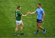15 May 2022; James McCarthy of Dublin and Conor McGill of Meath after the Leinster GAA Football Senior Championship Semi-Final match between Dublin and Meath at Croke Park in Dublin. Photo by Seb Daly/Sportsfile