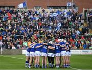 16 May 2022; Laois players huddle before the Electric Ireland Leinster GAA Minor Hurling Championship Final match between Laois and Offaly at MW Hire O'Moore Park in Portlaoise, Laois. Photo by Harry Murphy/Sportsfile