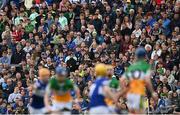16 May 2022; Spectators look on during the Electric Ireland Leinster GAA Minor Hurling Championship Final match between Laois and Offaly at MW Hire O'Moore Park in Portlaoise, Laois. Photo by Harry Murphy/Sportsfile