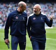 15 May 2022; Kildare manager Glenn Ryan, right, and his selector Dermot Earley before the Leinster GAA Football Senior Championship Semi-Final match between Kildare and Westmeath at Croke Park in Dublin. Photo by Piaras Ó Mídheach/Sportsfile