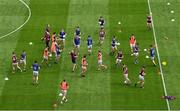 15 May 2022; Westmeath players during the warm-up before the Leinster GAA Football Senior Championship Semi-Final match between Kildare and Westmeath at Croke Park in Dublin. Photo by Piaras Ó Mídheach/Sportsfile