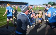 14 May 2022; A Dublin supporter urges his side onto the pitch before the Leinster GAA Hurling Senior Championship Round 4 match between Dublin and Kilkenny at Parnell Park in Dublin. Photo by Stephen McCarthy/Sportsfile