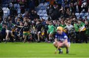 16 May 2022; Young Offaly supporters run onto the pitch after their side's victory in the Electric Ireland Leinster GAA Minor Hurling Championship Final match between Laois and Offaly at MW Hire O'Moore Park in Portlaoise, Laois. Photo by Harry Murphy/Sportsfile