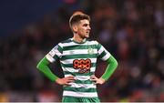 13 May 2022; Dylan Watts of Shamrock Rovers during the SSE Airtricity League Premier Division match between Shamrock Rovers and Derry City at Tallaght Stadium in Dublin. Photo by Seb Daly/Sportsfile