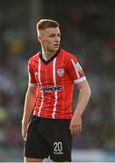 13 May 2022; Brandon Kavanagh of Derry City during the SSE Airtricity League Premier Division match between Shamrock Rovers and Derry City at Tallaght Stadium in Dublin. Photo by Seb Daly/Sportsfile