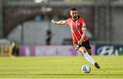 13 May 2022; Daniel Lafferty of Derry City during the SSE Airtricity League Premier Division match between Shamrock Rovers and Derry City at Tallaght Stadium in Dublin. Photo by Seb Daly/Sportsfile