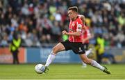 13 May 2022; Joe Thomson of Derry City during the SSE Airtricity League Premier Division match between Shamrock Rovers and Derry City at Tallaght Stadium in Dublin. Photo by Seb Daly/Sportsfile