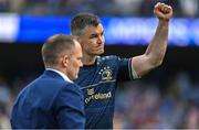 14 May 2022; Jonathan Sexton of Leinster acknowledges supporters after the Heineken Champions Cup Semi-Final match between Leinster and Toulouse at Aviva Stadium in Dublin. Photo by Brendan Moran/Sportsfile
