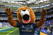 14 May 2022; Leo the Lion with supporters before the Heineken Champions Cup Semi-Final match between Leinster and Toulouse at the Aviva Stadium in Dublin. Photo by Harry Murphy/Sportsfile