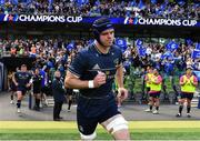 14 May 2022; James Ryan of Leinster runs out before the Heineken Champions Cup Semi-Final match between Leinster and Toulouse at the Aviva Stadium in Dublin. Photo by Harry Murphy/Sportsfile