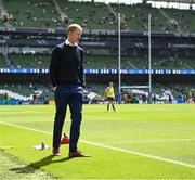 14 May 2022; Leinster head coach Leo Cullen before the Heineken Champions Cup Semi-Final match between Leinster and Toulouse at the Aviva Stadium in Dublin. Photo by Harry Murphy/Sportsfile