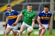 14 May 2022; Brian Fanning of Limerick in action against Liam McGrath and Jimmy Feehan of Tipperary during the Munster GAA Senior Football Championship Semi-Final match between Tipperary and Limerick at FBD Semple Stadium in Thurles, Tipperary. Photo by Diarmuid Greene/Sportsfile