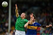 14 May 2022; Hugh Bourke of Limerick in action against Shane O'Connell of Tipperary during the Munster GAA Senior Football Championship Semi-Final match between Tipperary and Limerick at FBD Semple Stadium in Thurles, Tipperary. Photo by Diarmuid Greene/Sportsfile