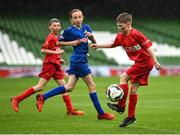 17 May 2022; The SPAR FAI Primary School 5s National Finals took place in AVIVA Stadium on Tuesday, May 17, where former Republic of Ireland International David Meyler and current Republic of Ireland women's footballer, Louise Quinn were in attendance supporting as girls and boys from 28 schools took to the field in a day that they will never forget. The 2022 SPAR FAI Primary School 5s Programme returned in physical form this year and saw an incredible 56,212 students involved from 1,081 schools. Pictured is Brian Hayes of Thomastown NS, Tipperary, at the Aviva Stadium in Dublin. Photo by Piaras Ó Mídheach/Sportsfile