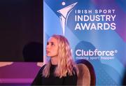 17 May 2022; Katie Tingle, Former Irish International Sailor, City Sport Leader Water Sports at Decathlon Ireland, during the Irish Sport Industry Awards 2022, in association with Clubforce, at The Westin Hotel in Dublin. Photo by Stephen McCarthy/Sportsfile