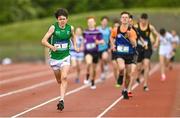 18 May 2022; Will Scahill of CBS Mullingar, Westmeath, on his way to winning the Minor Boys 500 metres during day one of the Irish Life Health Leinster Schools Track and Field Championships at Morton Stadium in Santry, Dublin. Photo by Seb Daly/Sportsfile