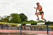 18 May 2022; Claragh Keane of Presentation Wexford competing in the Senior Girls 1500 metres Steeplechase during day one of the Irish Life Health Leinster Schools Track and Field Championships at Morton Stadium in Santry, Dublin. Photo by Seb Daly/Sportsfile