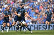 14 May 2022; Caelan Doris of Leinster during the Heineken Champions Cup Semi-Final match between Leinster and Toulouse at Aviva Stadium in Dublin. Photo by Ramsey Cardy/Sportsfile